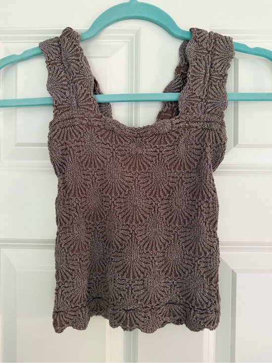 Free People Tops - Free People Brown Love Letter Tank Top